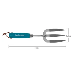 House Beautiful Stainless Steel Hand Fork With A Teal Painted Hardwood Handle -Garden Tool Store 13188707 1804928022202854