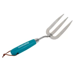 House Beautiful Stainless Steel Hand Fork With A Teal Painted Hardwood Handle -Garden Tool Store 13188707 3154928022220770
