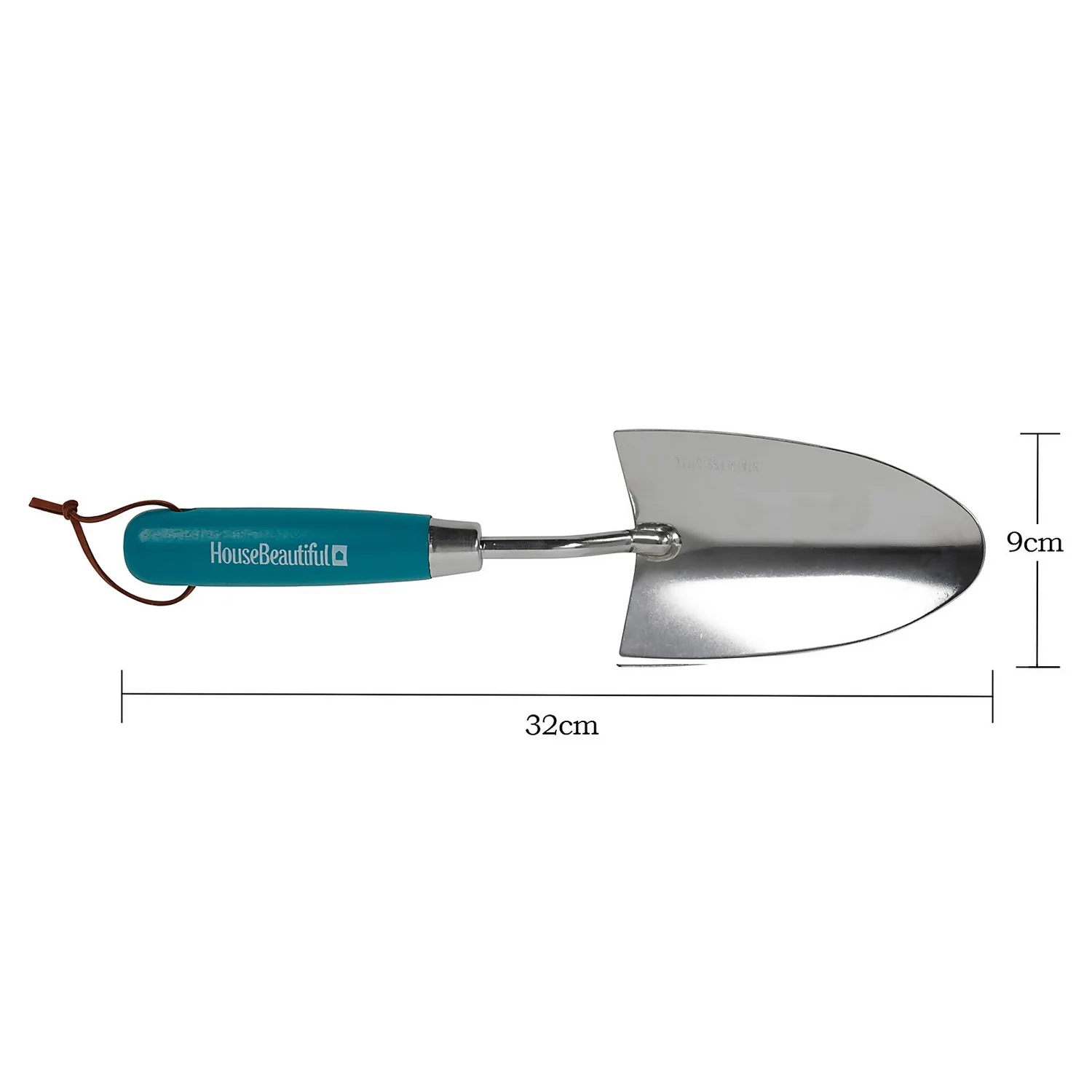 House Beautiful Stainless Steel Hand Trowel With A Teal Painted Hardwood Handle 3 House Beautiful Stainless Steel Hand Trowel With A Teal Painted Hardwood Handle - Image 3