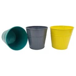 Ribbed Planter (3 Colour Mix) - 12cm -Garden Tool Store 13193954 1404933504133604