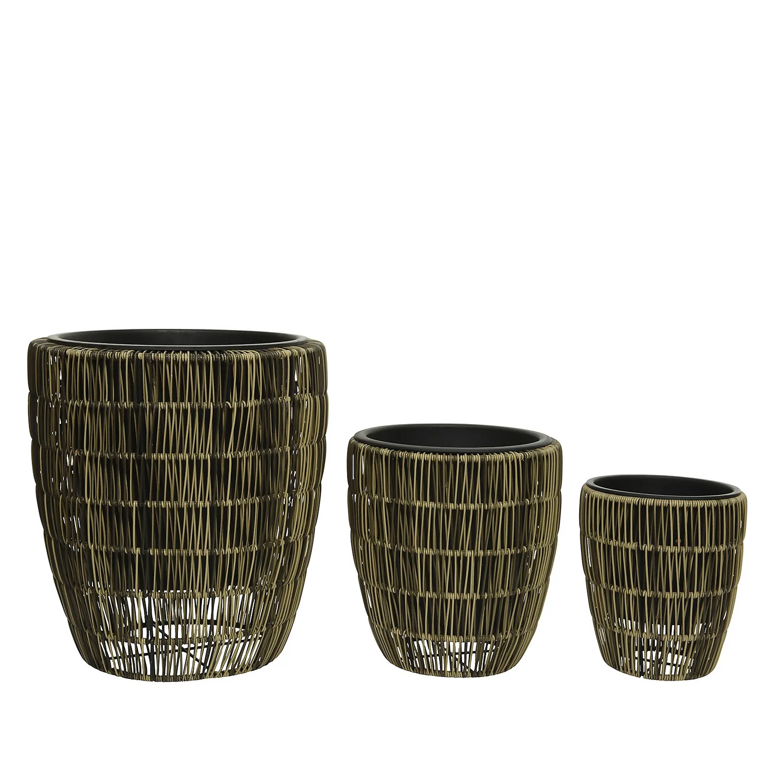 Kate Round Rattan Planter - Medium 1 Kate Round Rattan Planter - Medium
