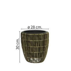 Kate Round Rattan Planter - Medium 7 Kate Round Rattan Planter - Medium -Garden Tool Store 13222499 8384934511132339