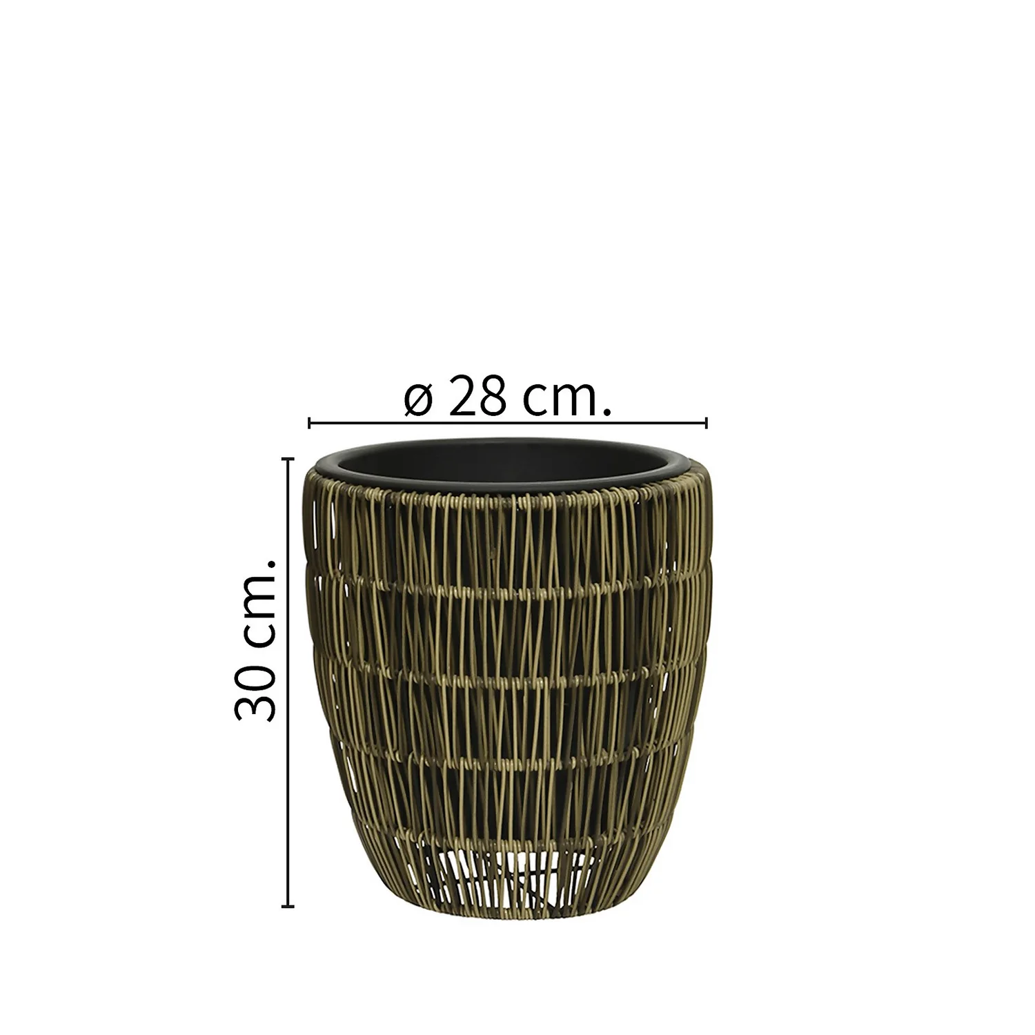 Kate Round Rattan Planter - Medium 4 Kate Round Rattan Planter - Medium - Image 4