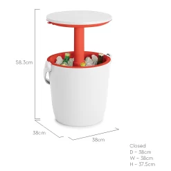 Keter GoBar Outdoor Ice Cooler Table Garden Furniture - Red / White 15 Keter GoBar Outdoor Ice Cooler Table Garden Furniture - Red / White -Garden Tool Store 13412934 1614910901758886