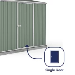 Absco 7.5 X 5ft Space Saver Metal Pent Shed - Green 12 Absco 7.5 X 5ft Space Saver Metal Pent Shed - Green -Garden Tool Store 13440838 2084929186203688