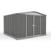 Absco 10 X 10ft Regent Metal Apex Shed - Grey
