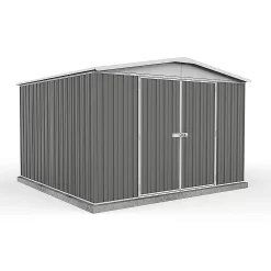 Absco 10 X 10ft Regent Metal Apex Shed - Grey