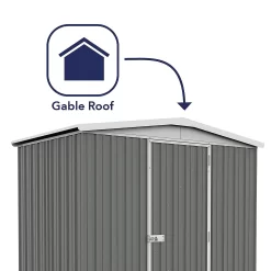 Absco 7.5 X 5ft Regent Metal Apex Shed - Grey 11 Absco 7.5 X 5ft Regent Metal Apex Shed - Grey -Garden Tool Store 13440860 2044929163652769