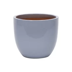 Glazed Blue Heritage Egg Pot - 26cm