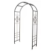 Panacea Quatrefoil Steel Garden Arch - Black