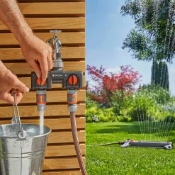 GARDENA Twin-Tap Hose Pipe Connector -Garden Tool Store 13489627 9874920780869931