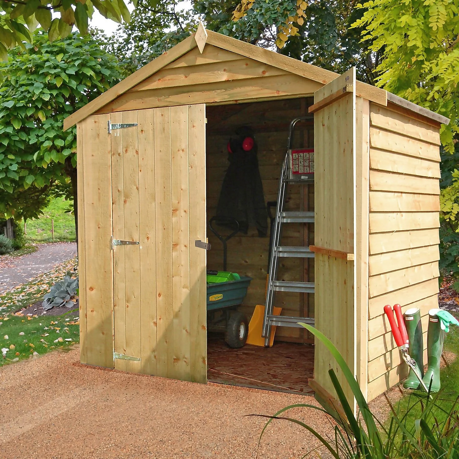 Shire 4 X 6ft Double Door Overlap Garden Shed With No Windows 3 Shire 4 X 6ft Double Door Overlap Garden Shed With No Windows - Image 3