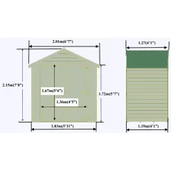 Shire 4x6ft Pressure Treated Double Door Overlap Garden Shed -Garden Tool Store 13505239 2684926485232435