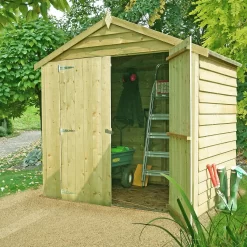 Shire 4x6ft Pressure Treated Double Door Overlap Garden Shed -Garden Tool Store 13505239 7624926485328414