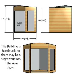 Shire 7 X 7ft Barclay Summerhouse -Garden Tool Store 13505300 1684931995655619