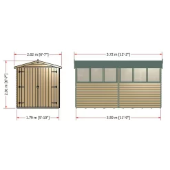 Shire 12x6ft Overlap Garden Shed - Including Installation -Garden Tool Store 13508659 1454926478403289