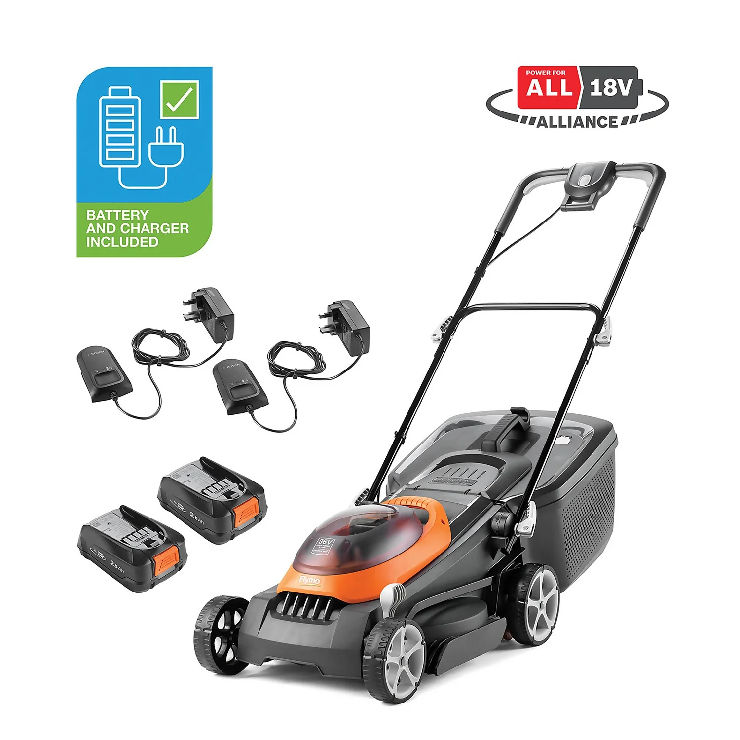 Flymo 36V UltraStore 380R Cordless Lawn Mower - 38cm 9 Flymo 36V UltraStore 380R Cordless Lawn Mower - 38cm - Image 9