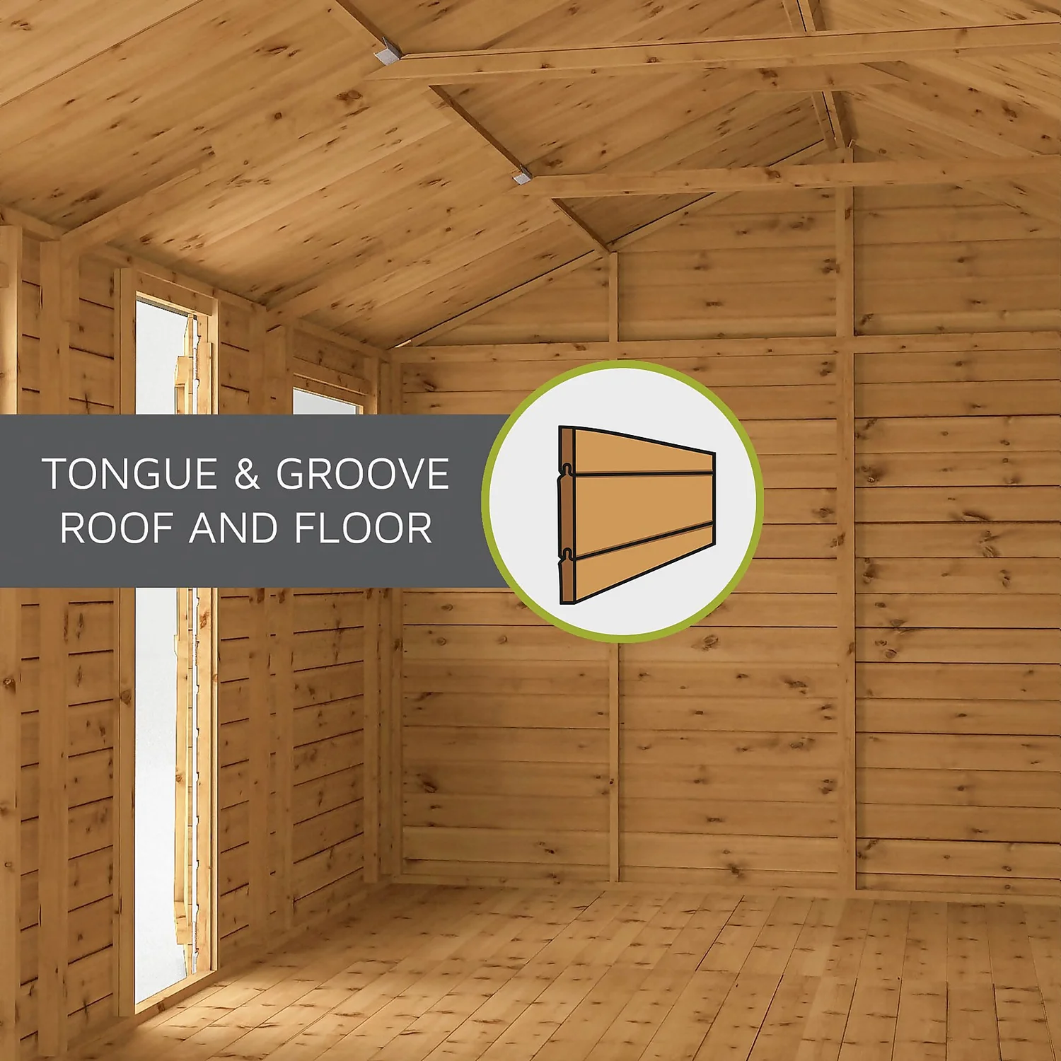 Mercia 12ft X 8ft Premium Shiplap Pent Shed 8 Mercia 12ft X 8ft Premium Shiplap Pent Shed - Image 8