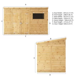 Mercia 12ft X 8ft Premium Shiplap Pent Shed 18 Mercia 12ft X 8ft Premium Shiplap Pent Shed -Garden Tool Store 13555748 5315033256594417
