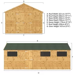 Mercia 20ft X 10ft Premium Shiplap Modular Workshop Shed - Including Installation -Garden Tool Store 13555765 1604949337915321