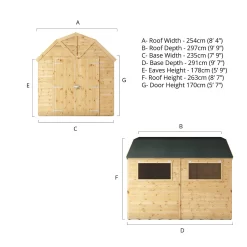Mercia 10ft X 8ft Premium Shiplap Barn Shed - Including Installation 18 Mercia 10ft X 8ft Premium Shiplap Barn Shed - Including Installation -Garden Tool Store 13555858 2945043868800006