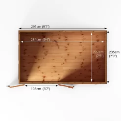 Mercia 10ft X 8ft Premium Shiplap Pent Shed - Including Installation -Garden Tool Store 13555859 3565011477713135