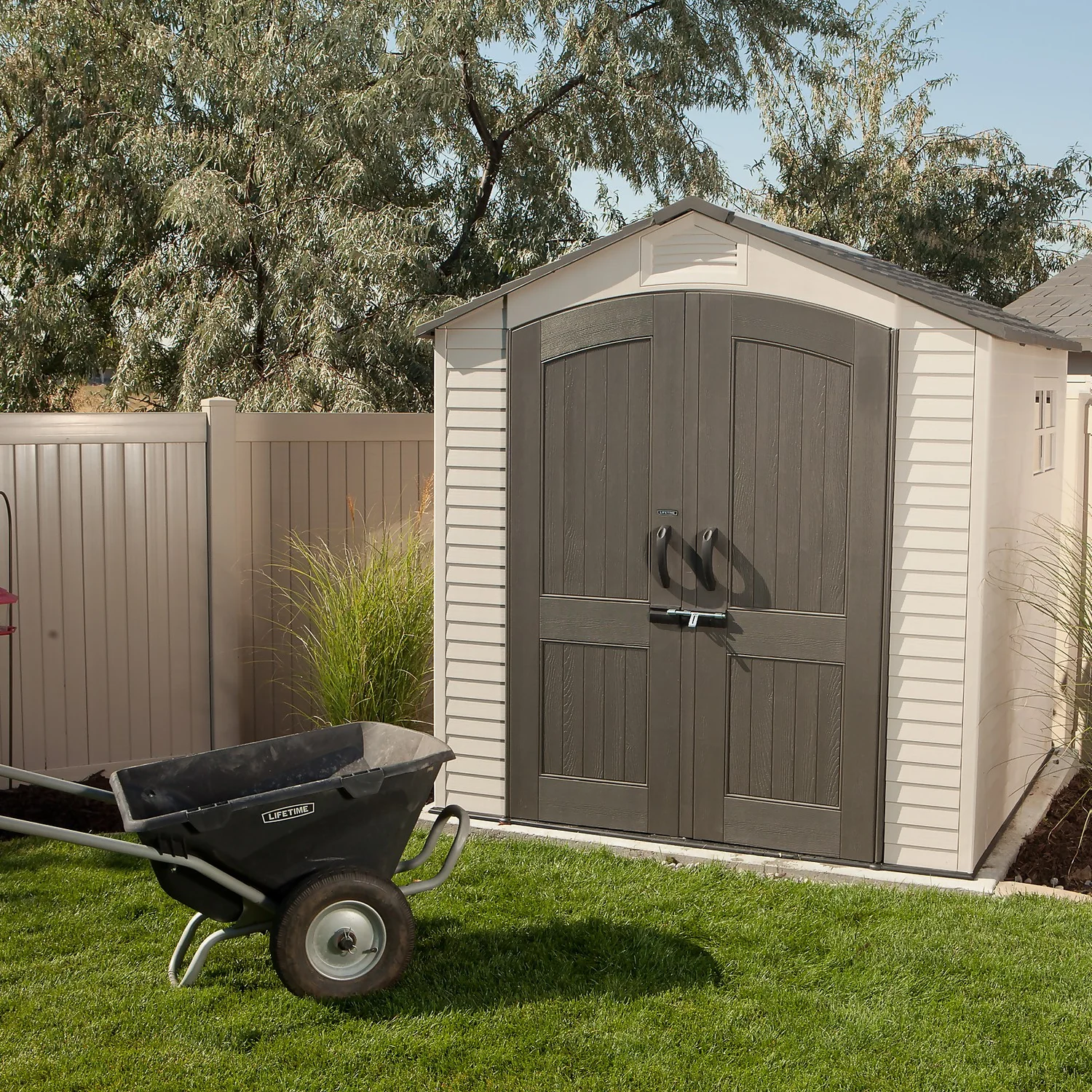 Lifetime Plastic Outdoor Storage Shed - 7x7ft 5 Lifetime Plastic Outdoor Storage Shed - 7x7ft - Image 5