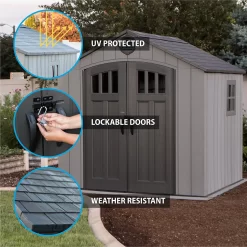 Lifetime Plastic Outdoor Storage Shed - 8x7.5ft 10 Lifetime Plastic Outdoor Storage Shed - 8x7.5ft -Garden Tool Store 13660827 1334949053189080