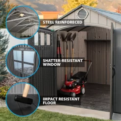 Lifetime Plastic Outdoor Storage Shed - 8x10ft -Garden Tool Store 13660829 5054949045993247