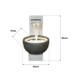 Stylish Fountain Solitary Pour Water Feature With LEDs -Garden Tool Store 13846046 1294978880968719