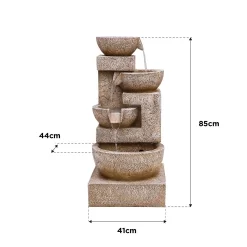 Stylish Fountain Sparkling Bowls Water Feature With LEDs 13 Stylish Fountain Sparkling Bowls Water Feature With LEDs -Garden Tool Store 13846048 1414978881037755