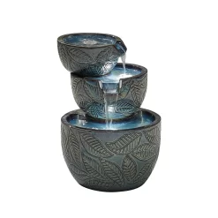 Stylish Fountain Fossil Leaf Water Feature With LEDs