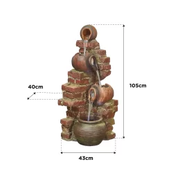 Stylish Fountain Flowing Jugs Water Feature With LEDs 5 Stylish Fountain Flowing Jugs Water Feature With LEDs -Garden Tool Store 13846053 1464978881021036