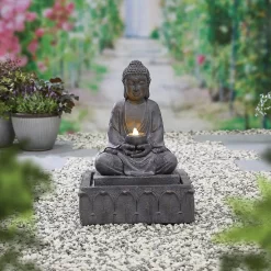 Stylish Fountain Serenity Water Feature With LEDs -Garden Tool Store 13846069 1524962027687135