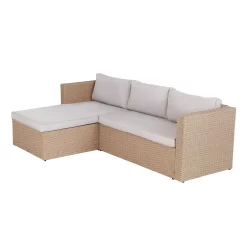 Alexandria Rattan Effect Garden Corner Sofa Set -Garden Tool Store 13936306 1115022386545089