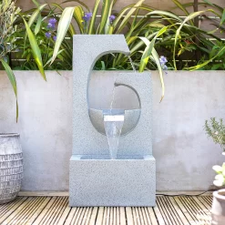 Stylish Fountain Ango Falls Garden Water Feature With LEDs -Garden Tool Store 13947169 2065005844485926