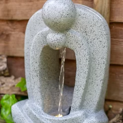 Stylish Fountain Zen Pour Garden Water Feature With LEDs -Garden Tool Store 13947173 3655005844923803
