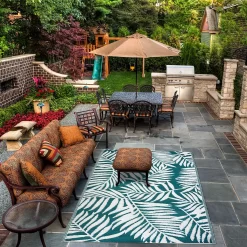 Homebase Outdoor Rug - Teal 120x180cm -Garden Tool Store 13953333 1274989199482873