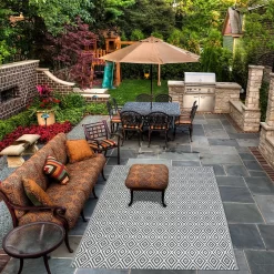 Homebase Outdoor Rug - Grey 160x230cm -Garden Tool Store 13953337 9194989199353489