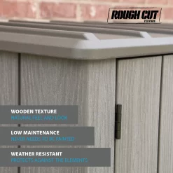 LIFETIME 1500L Vertical Storage Shed - Rough-Cut Brown -Garden Tool Store 13997404 4544999835315715