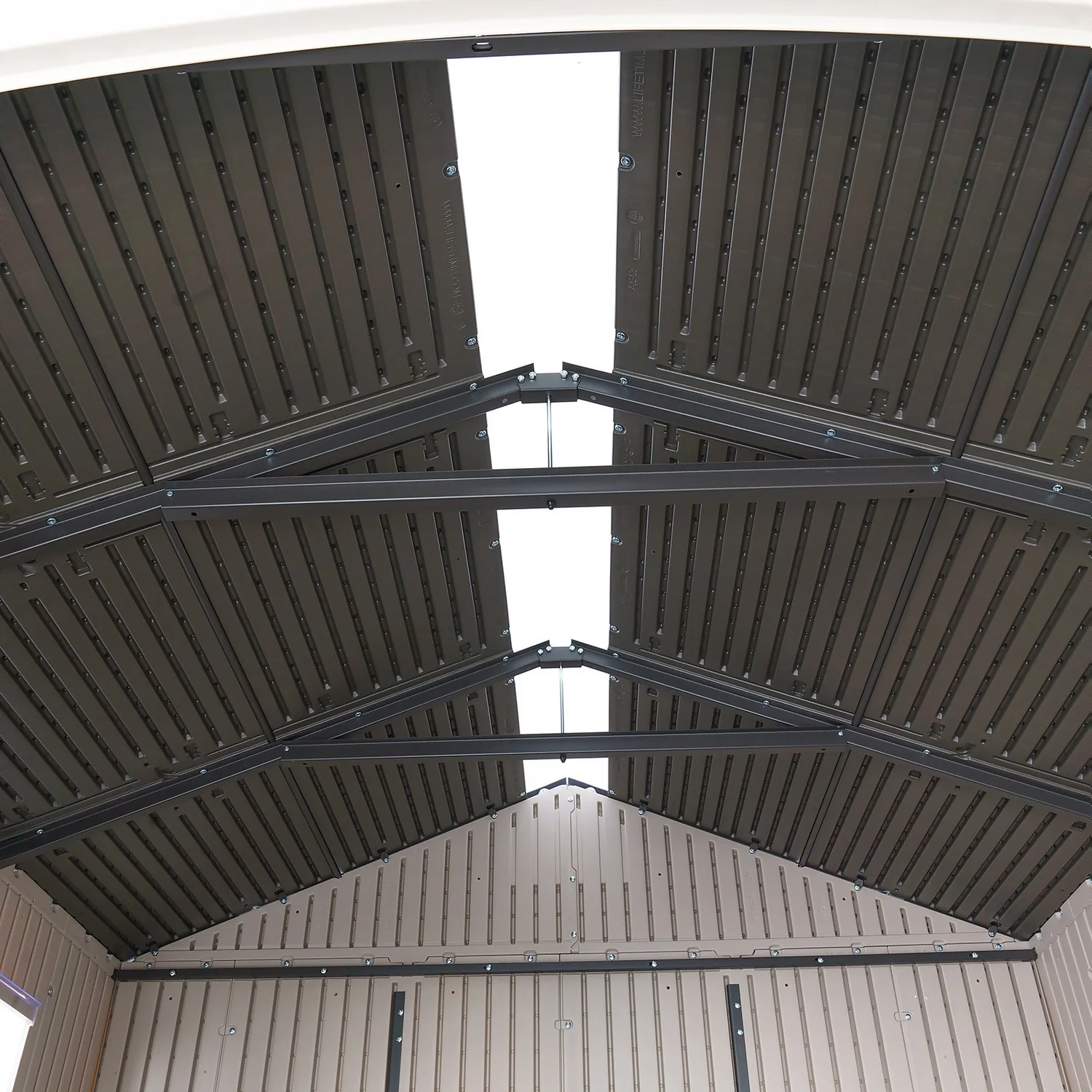 Lifetime 7x7ft Outdoor Storage Shed - Beige 5 Lifetime 7x7ft Outdoor Storage Shed - Beige - Image 5