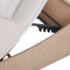 Natural Folding Rattan Sun Lounger -Garden Tool Store 14005776 2015022649763655