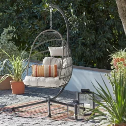 Grey Single Garden Hanging Chair -Garden Tool Store 14005785 1595032481802891