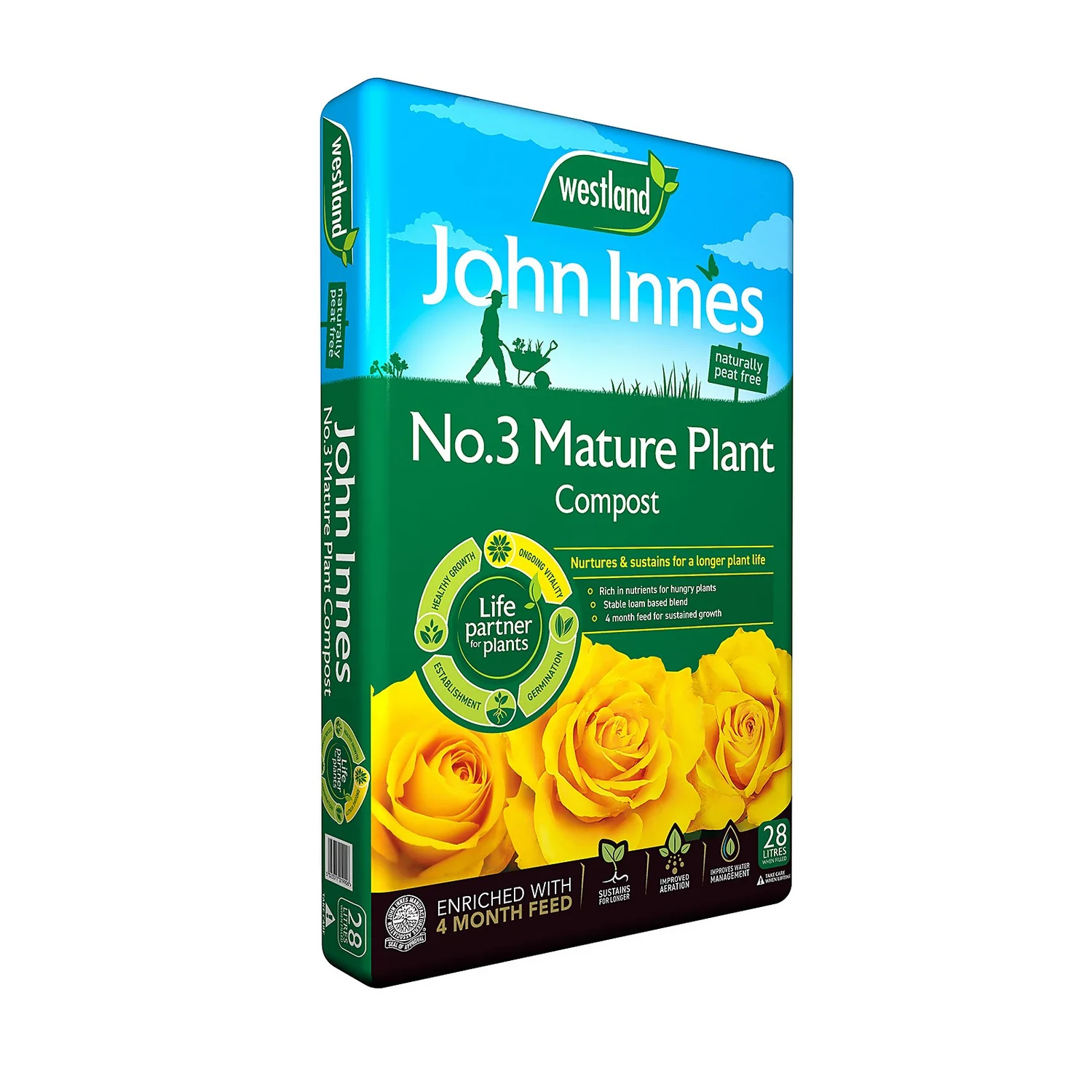 Westland John Innes Peat Free No.3 Mature Plant Compost 28L 1 Westland John Innes Peat Free No.3 Mature Plant Compost 28L