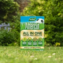 Aftercut All In One Lawn Feed, Weed & Moss Killer 160m2 Box -Garden Tool Store 14013976 1185003754804597
