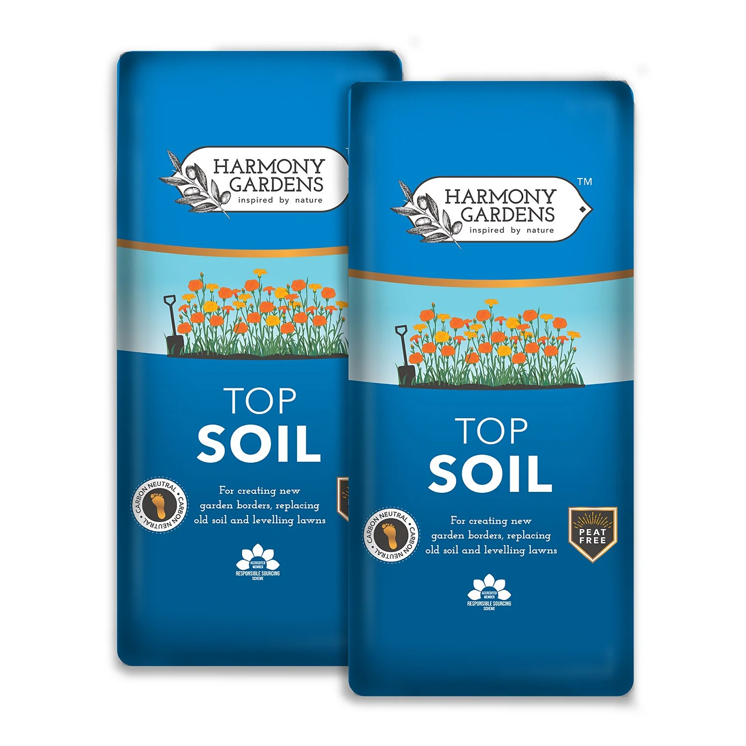 Harmony Gardens Top Soil - 2 Bags (Total 50 Litres / 30Kg) 1 Harmony Gardens Top Soil - 2 Bags (Total 50 Litres / 30Kg)