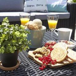 Keter California 5 Seater Outdoor Garden Furniture Sofa And Lounge Set - Graphite With Grey Cushions -Garden Tool Store 14539594 1645041802399352