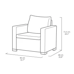 Keter California 4 Seater Outdoor Garden Furniture Chaise Lounge Set - Graphite With Grey Cushions 18 Keter California 4 Seater Outdoor Garden Furniture Chaise Lounge Set - Graphite With Grey Cushions -Garden Tool Store 14539596 1785041801915368